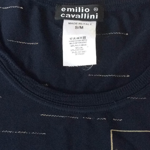 Emilio Cavallini Navy Blue Tank Top Sz S/M - Picture 3 of 4